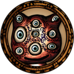 Badge icon for 9つの目 (nine eyes) in Hanamushi's Doll Adventure