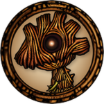 Badge icon for 木の怪物 (tree monster) in Hanamushi's Doll Adventure